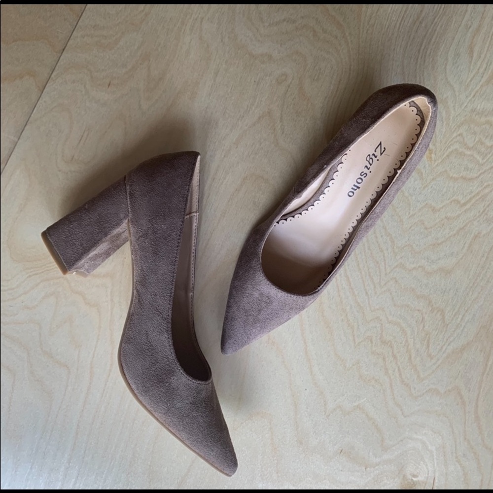 Suede heels